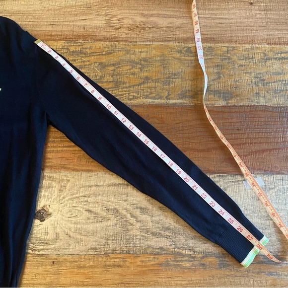 NWT American Eagle Outfitters V Neck Sweater cotton size Large navy Preppy - Picture 7 of 10